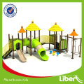 Liben Straw House Series kids Used Plastic Playground Slide Equipment with Swings LE.DC.010